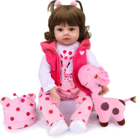 CHAREX Realistic Baby Doll with sparkling eyes for cuddling and imaginative play.