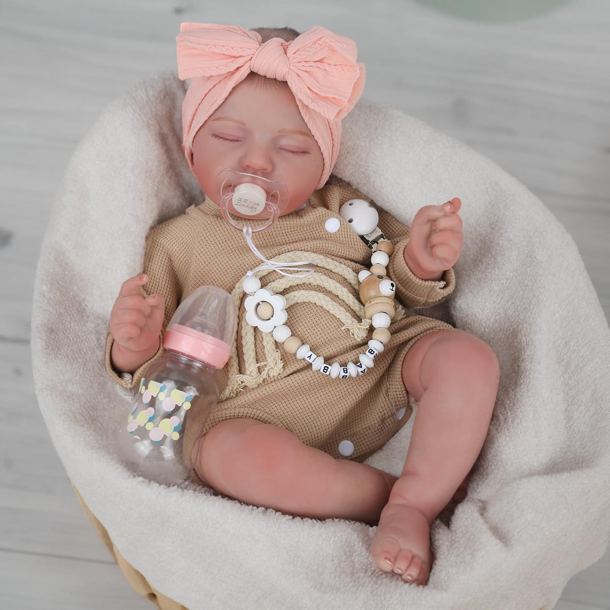 CHAREX Reborn Baby Doll 20-inch face detail for lifelike appeal