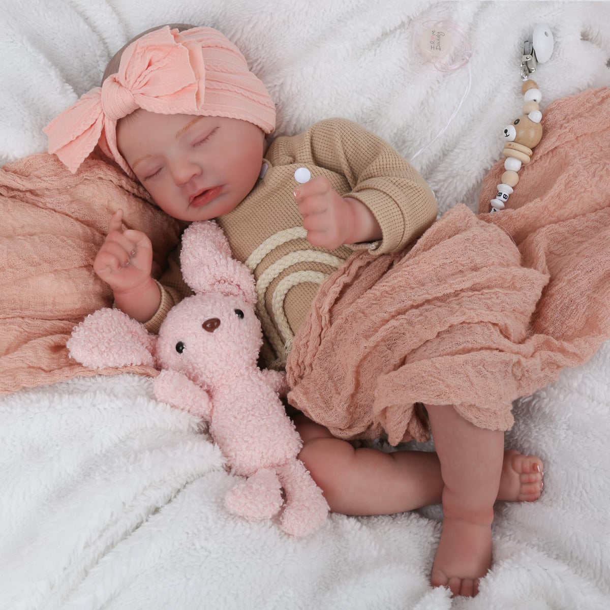 CHAREX Reborn Baby Doll accessories bottle and pacifier included