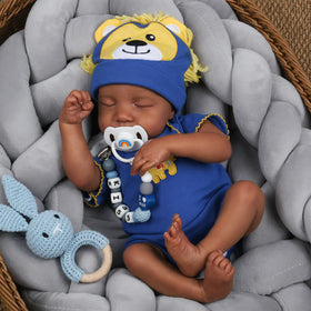 CHAREX Realistic Reborn Doll matched blue hat for coordinated outfit