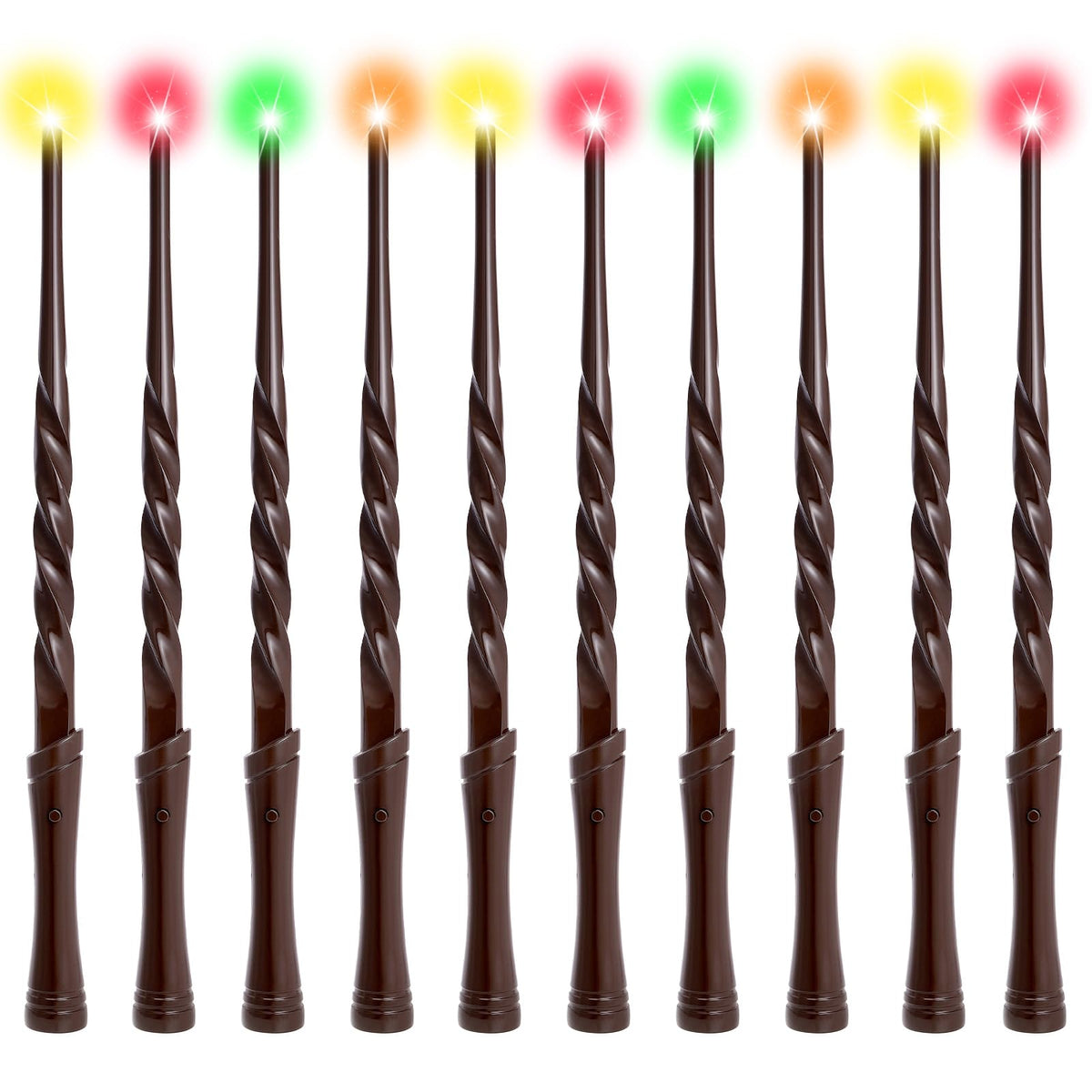 CharmFields light up wizard wand with spiral design sparks imaginative pretend play