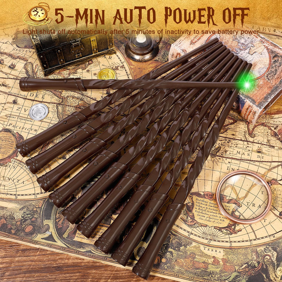 CharmFields 10-pack wand set is perfect for birthdays, Halloween, and party favors