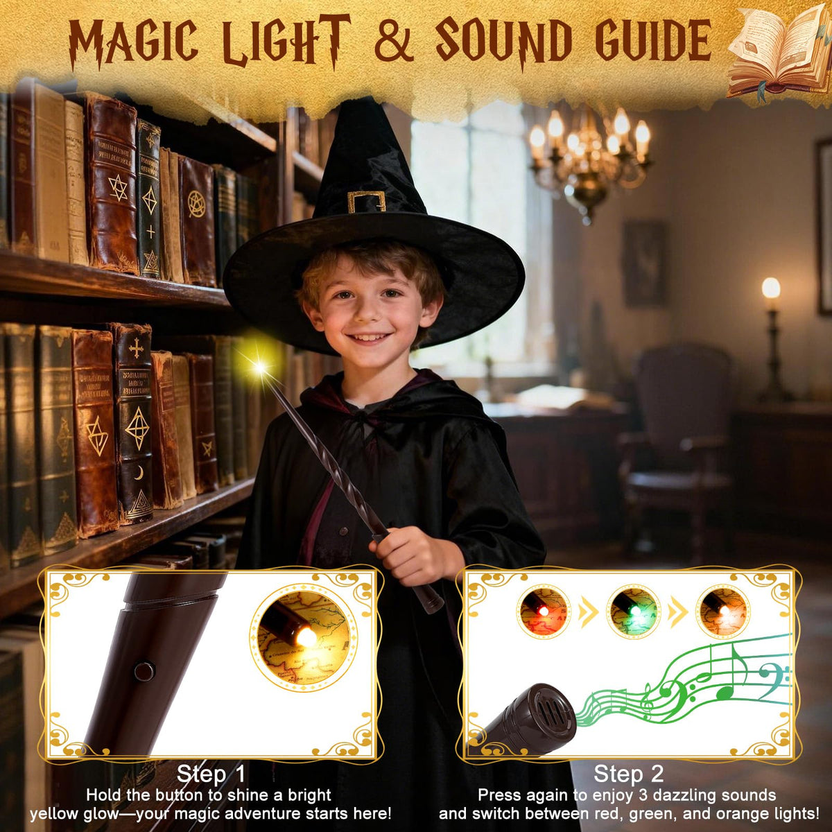 CharmFields 15.2-inch wand is easy for kids to hold and operate