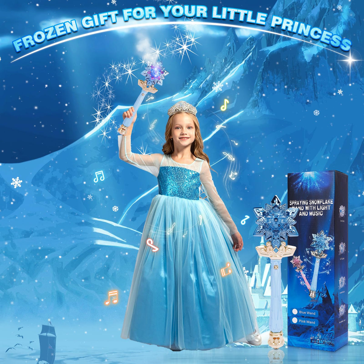 CharmRegion Snowflake Wand safe grip ensures comfortable handling for kids and adults.