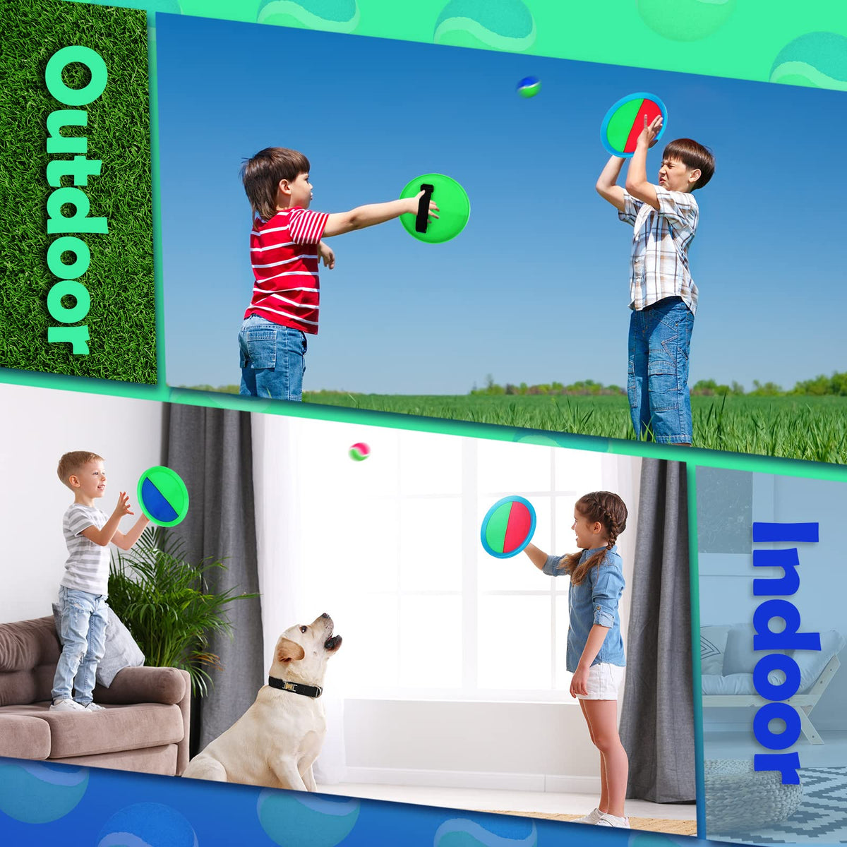 Charniol family playing toss and catch set outdoors for active bonding