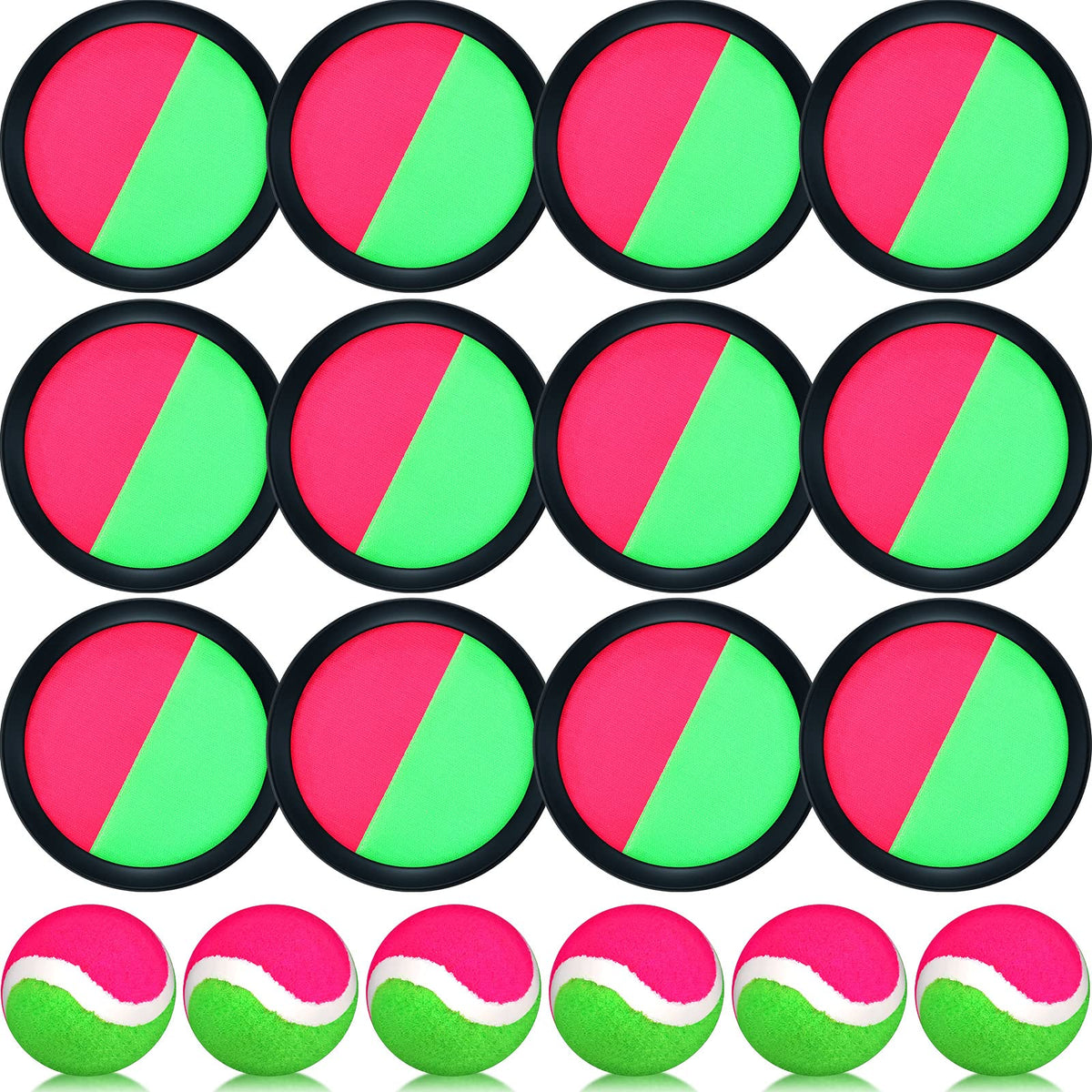 Charniol toss and catch paddles 12-pack for easy outdoor play with friends.