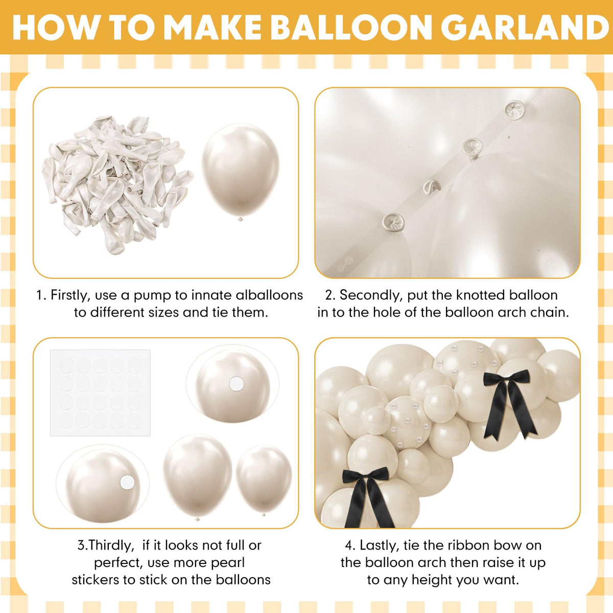 Charnoel 18in sand-white balloon with elegant look