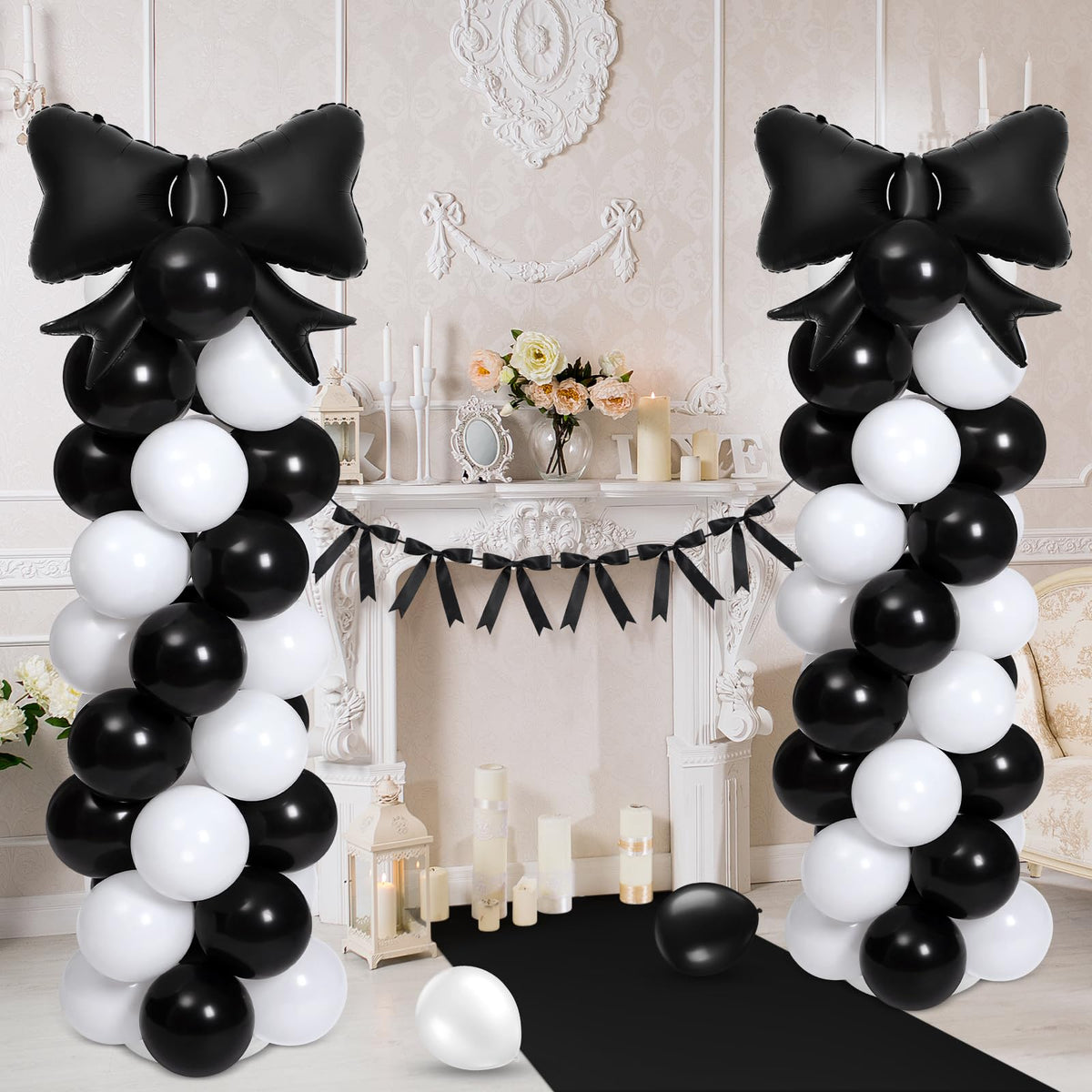 Charnoel balloon clips, bases, and water bags ensure stability