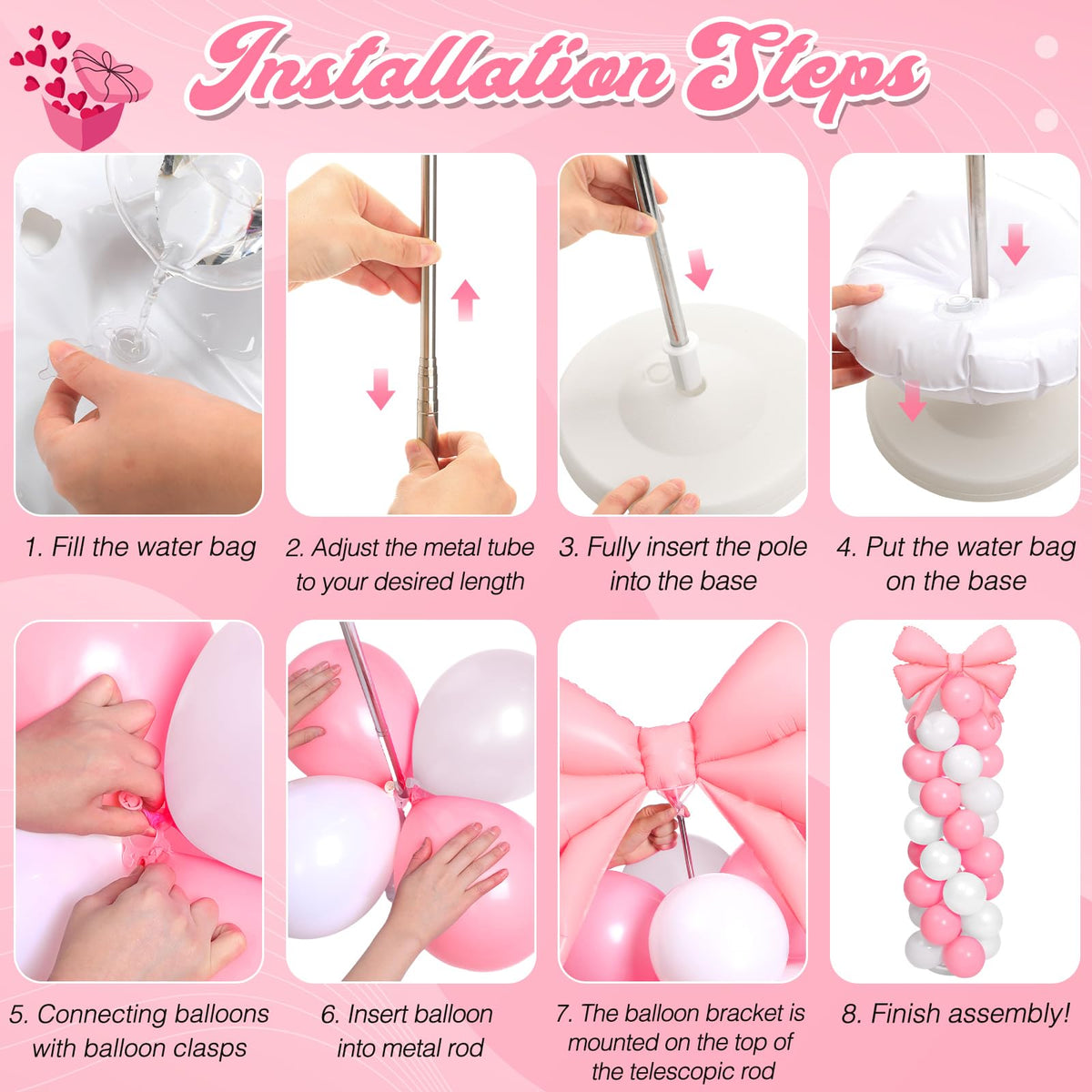 Charnoel sturdy bases and water bags provide stable support.
