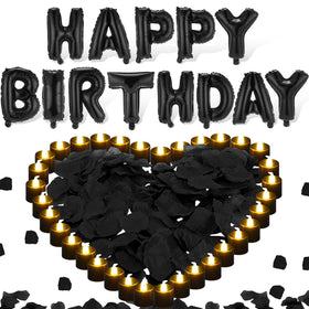 Charnoel black birthday banner ready for instant party setup