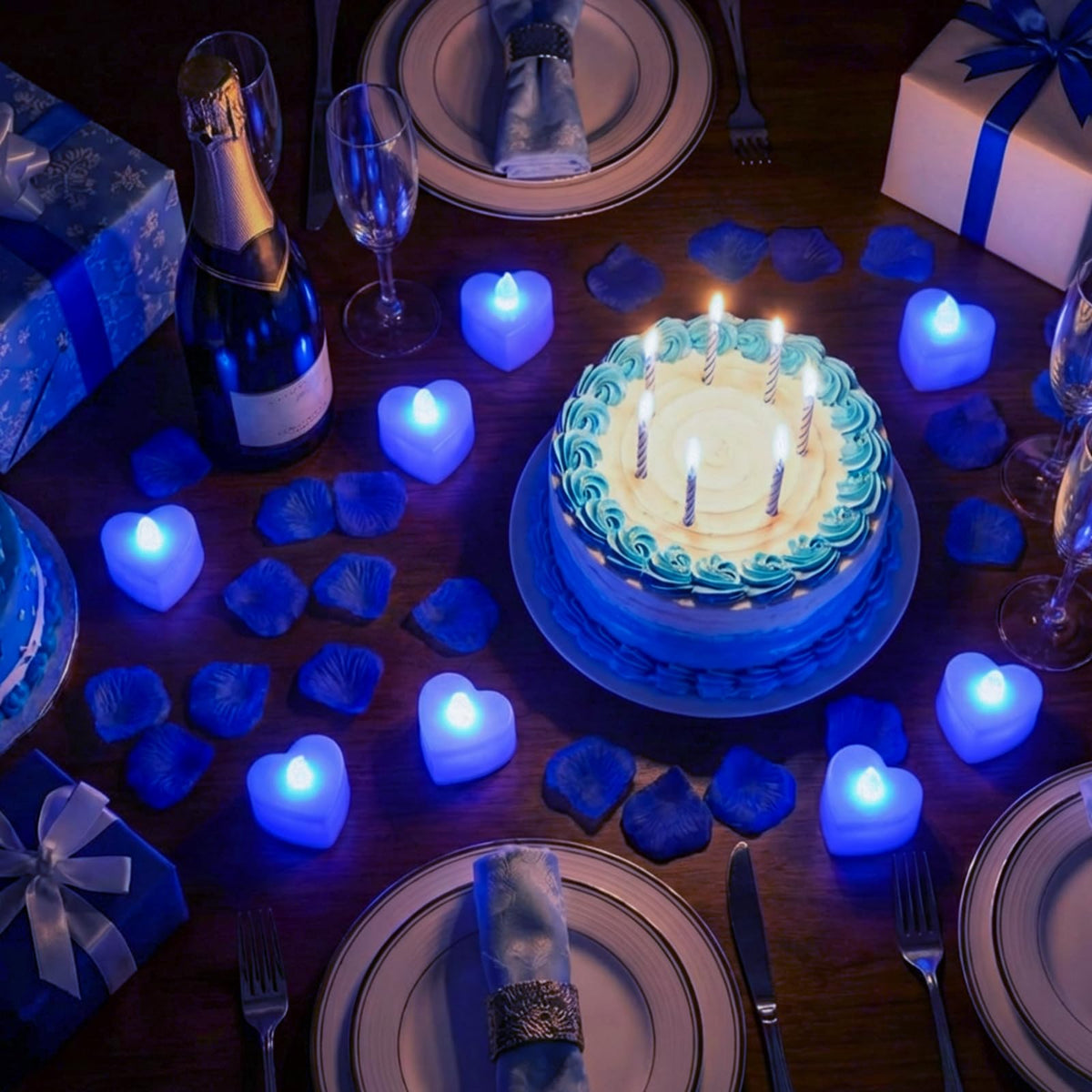 Charnoel blue decor ideas highlighting a versatile celebration mood
