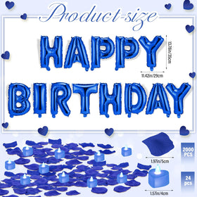 Charnoel blue rose petals scattered for elegant table styling
