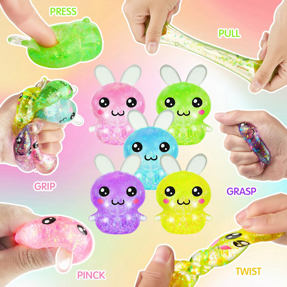 Charnoel Easter Bunny Stress Ball green with soft rebound for quick stress relief
