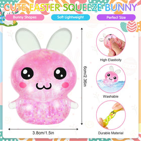 Charnoel Easter Bunny Stress Ball purple with flowing glitter for tactile focus