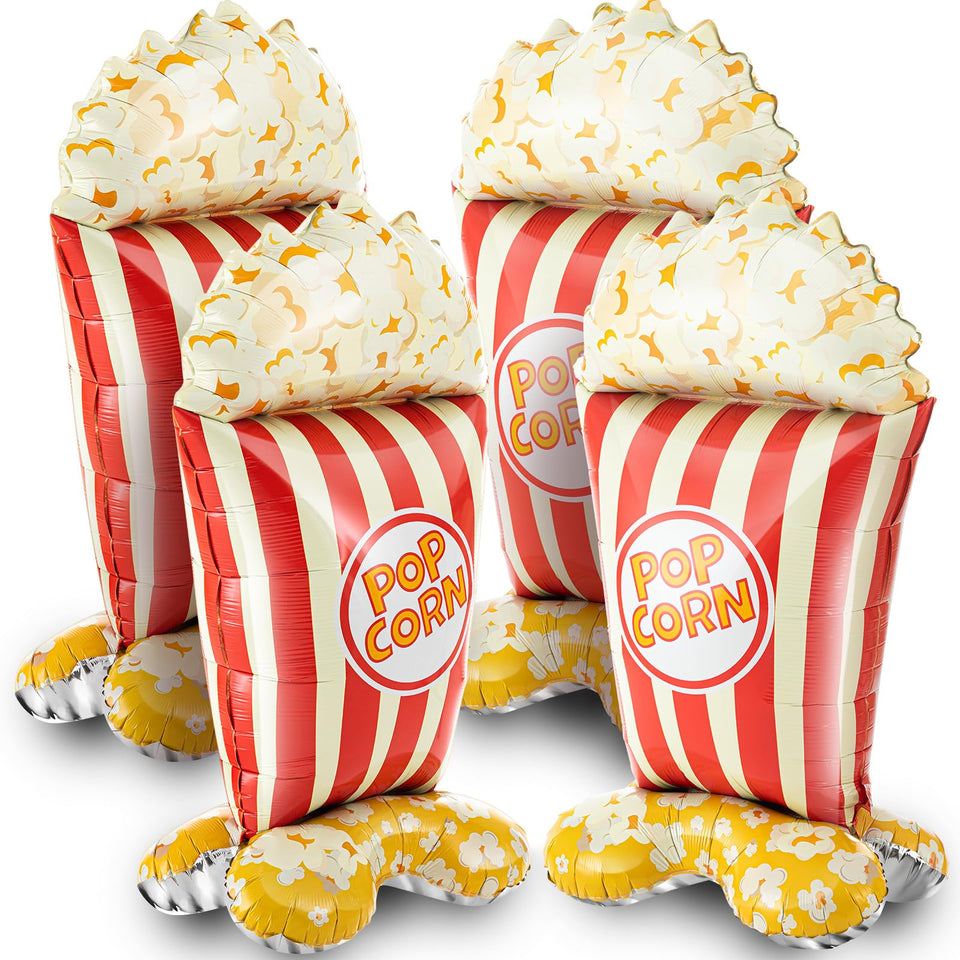Charnoel giant 45-inch popcorn balloon for a striking movie night backdrop