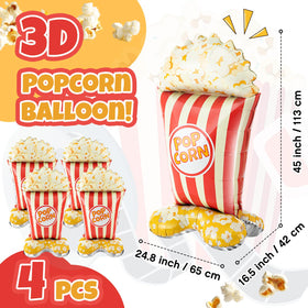 Charnoel 45in popcorn balloon angled shot for festive party decor