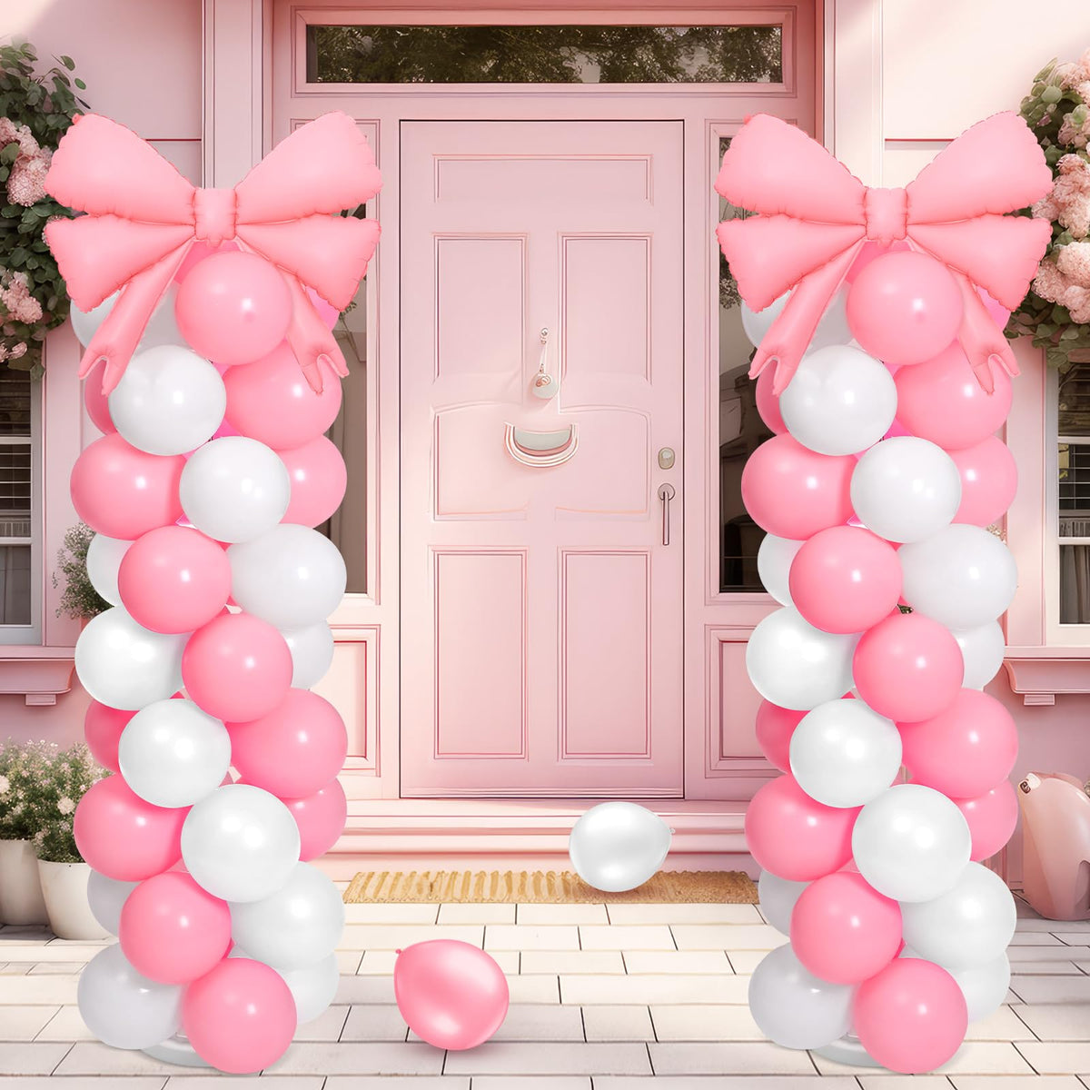 Charnoel pink-white color palette sets a dreamy party mood.