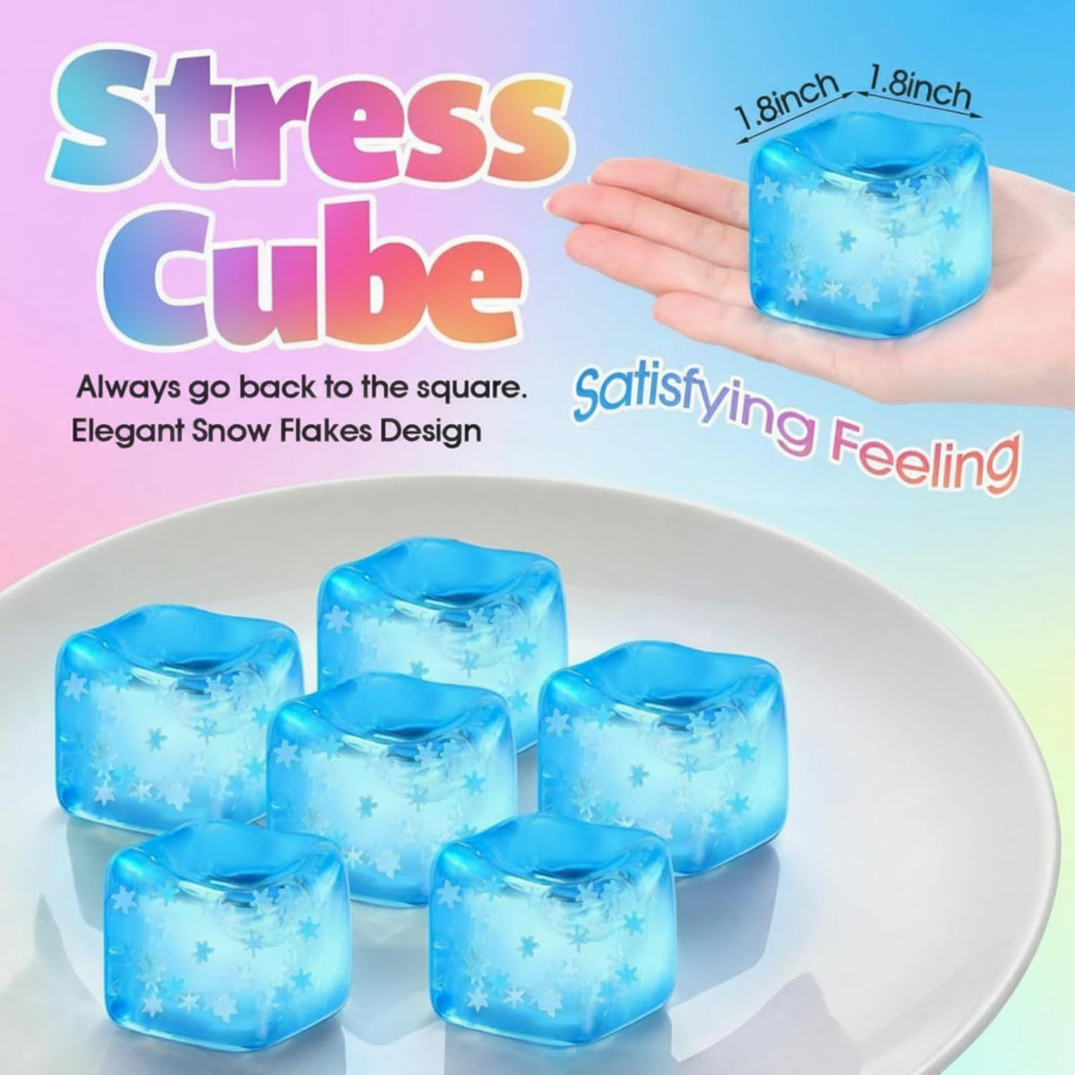 Charnoel desk-row of blue stress ice cubes for quick, silent relief