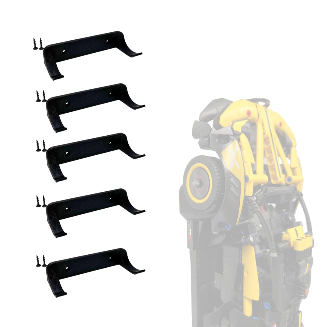 Chatelet vertical wall mount for Lego Technic racecar, secure and space-saving.