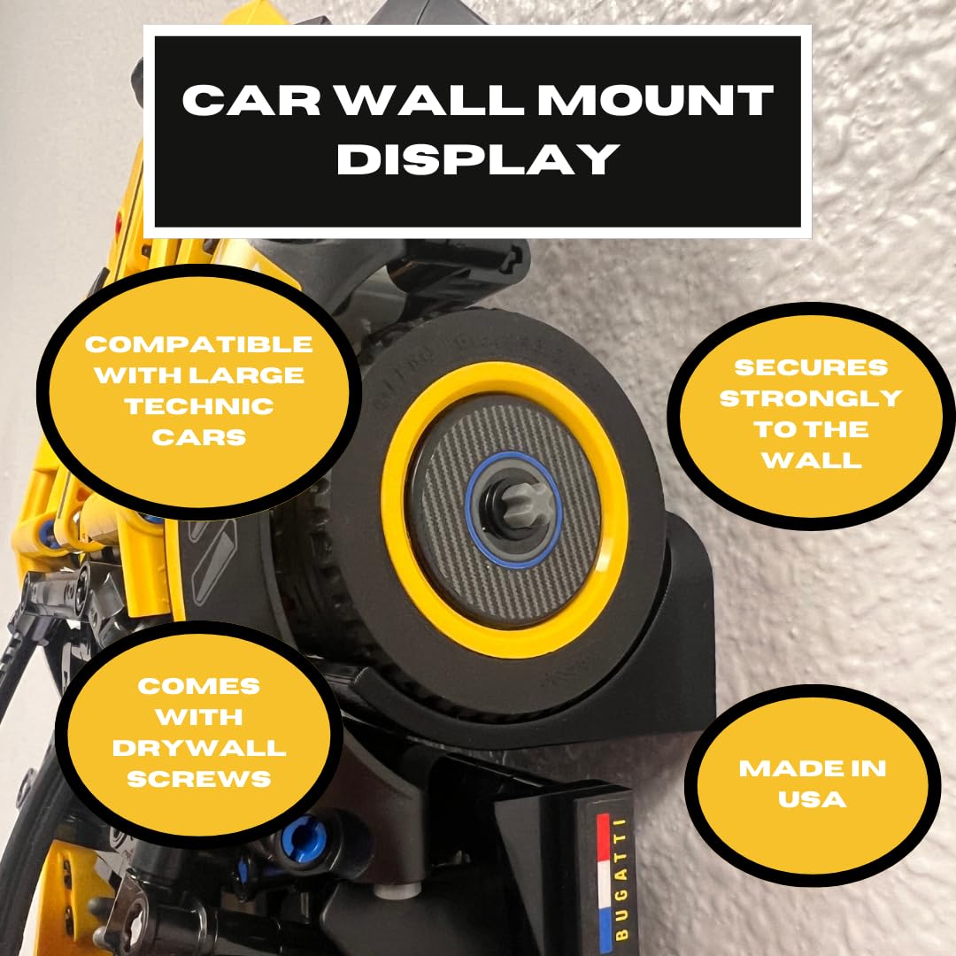 Chatelet vertical wall mount showing multiple Lego Technic racecars.