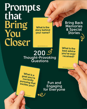 Kids and parents smiling with Chatterbox Conversation Cards during play