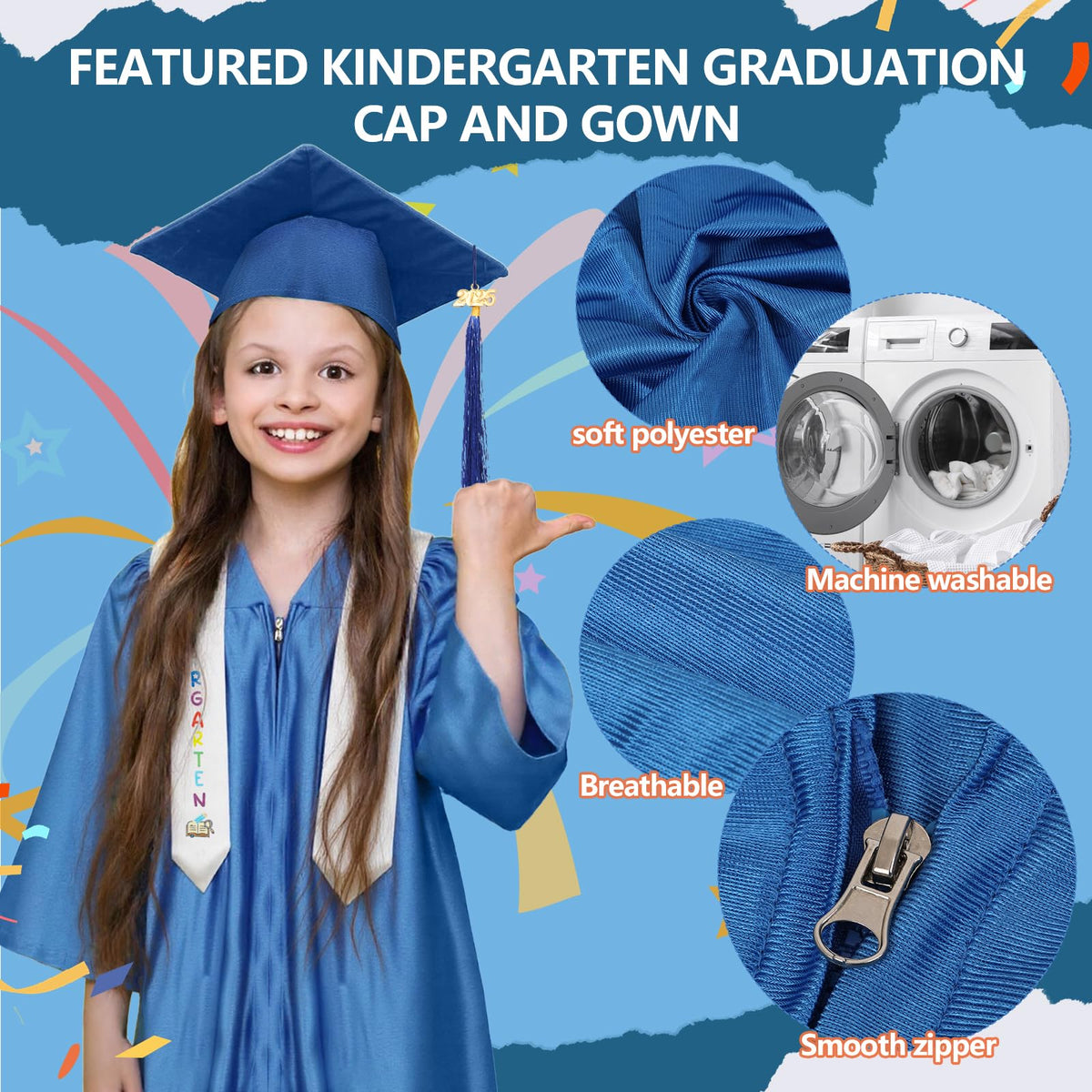 CHCLACE graduate stole featuring GRADUATE 2026 for memories