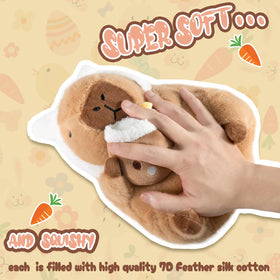 CHDBBLOCK capybara plush with pearl milk tea prop, a playful accessory.
