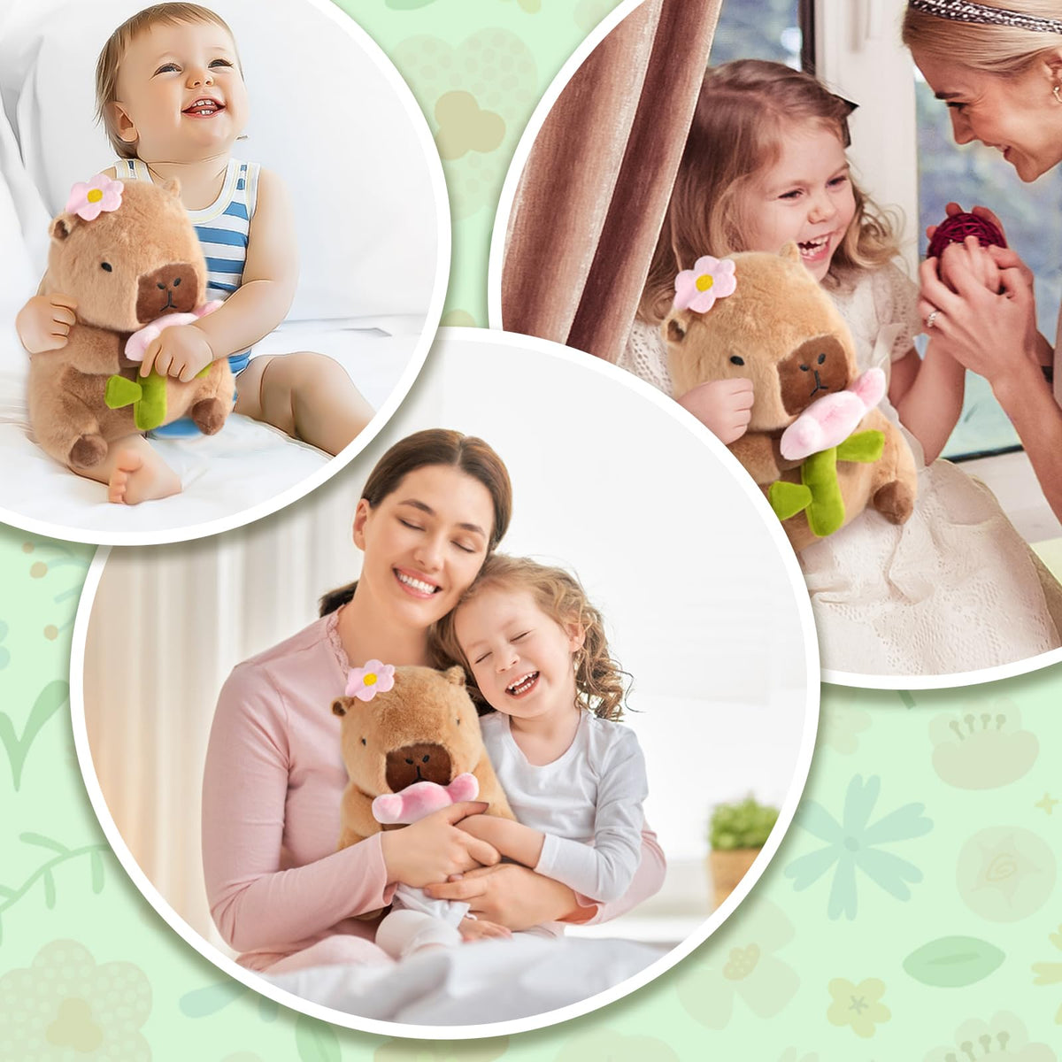 CHDBLOCK Flower Capybara Plush encourages imaginative play and décor