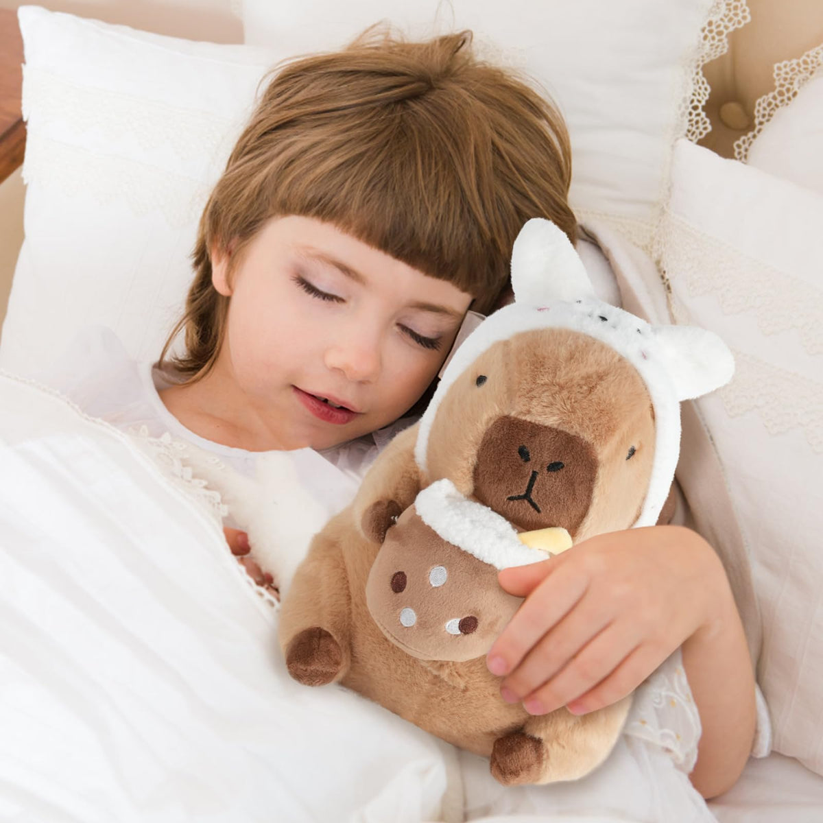 CHDBLOCK soft capybara plush, durable fabric for daily hugs.