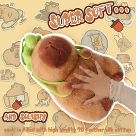 CHDBLOCK capybara plush made with skin-friendly PP cotton for soft hugs.