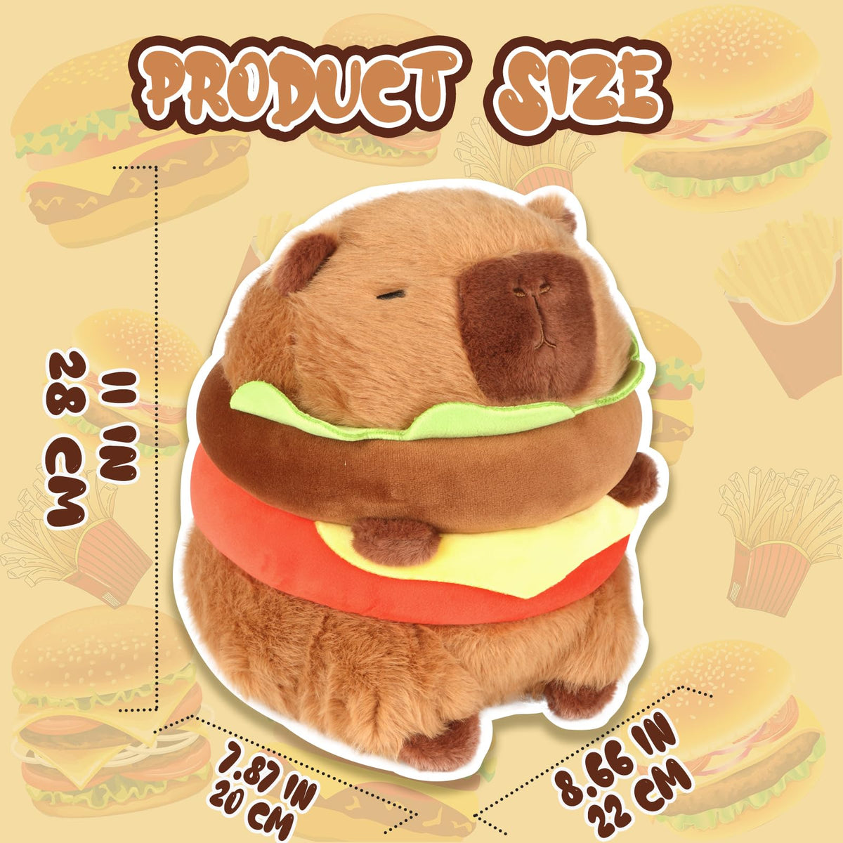 CHDBLOCK capybara stuffed animal soft texture ideal for kids and adults.