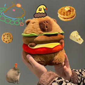CHDBLOCK hamburger-themed capybara plush makes a charming gift idea.
