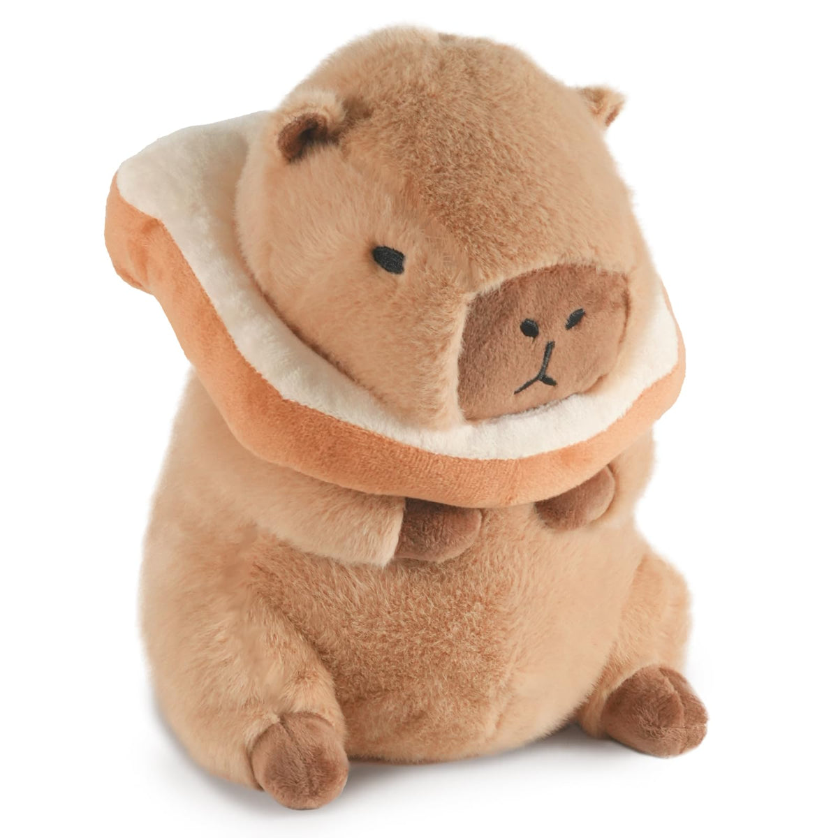 CHDBLOCK Toast Capybara Plush removable toast neck for playful use