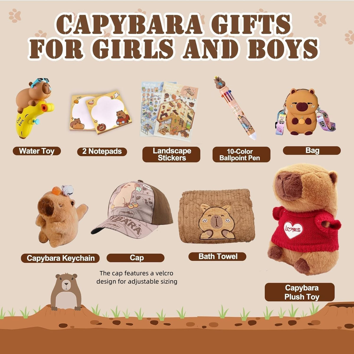 CHDGIOHA capybara keychain adds charm and easy access to essentials.
