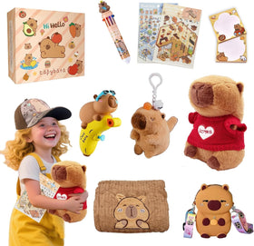 CHDGIOHA capybara plush toy with red sweater for cozy playtime.