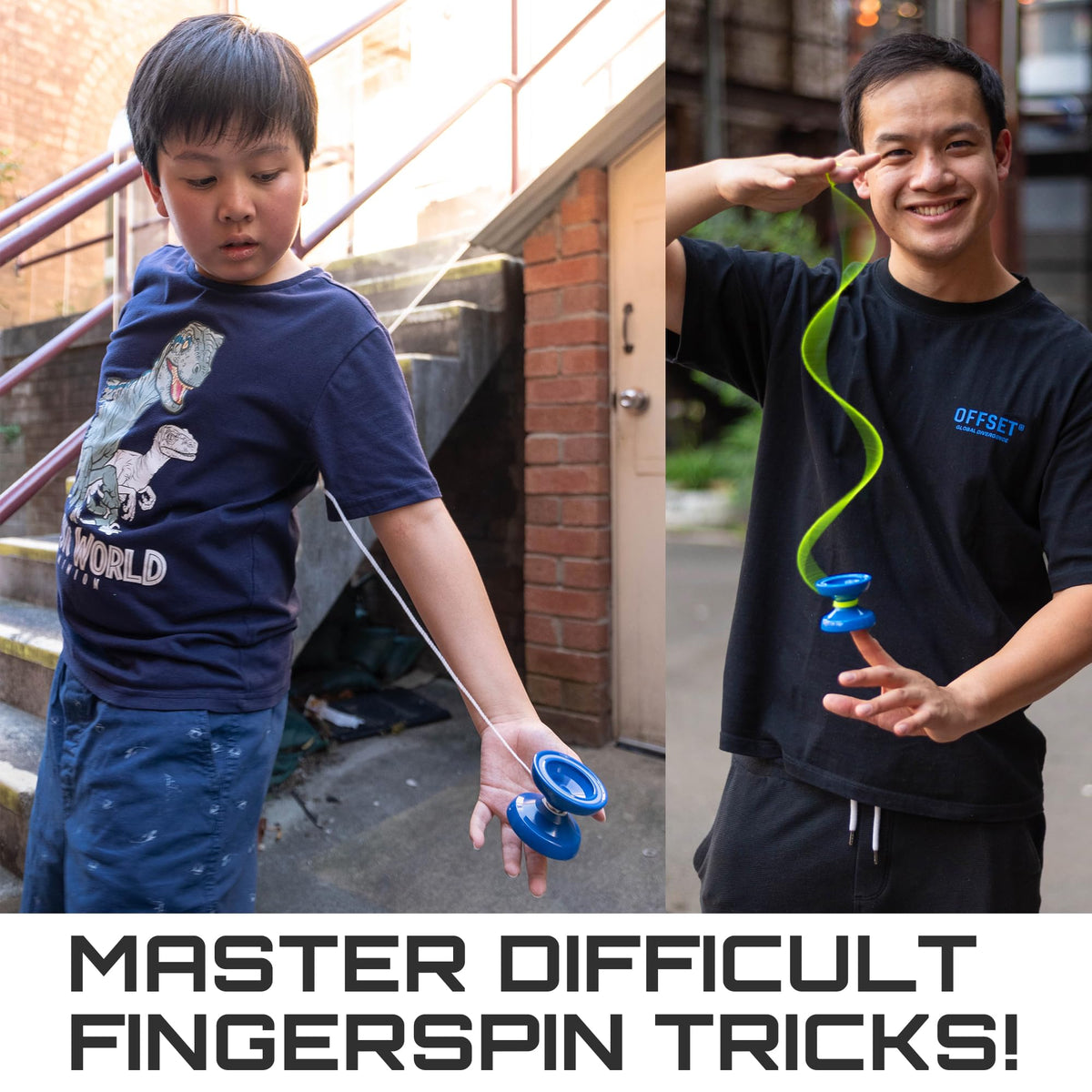 Cheatcode Yoyo finger-spin dimple supports precise tricks in use.