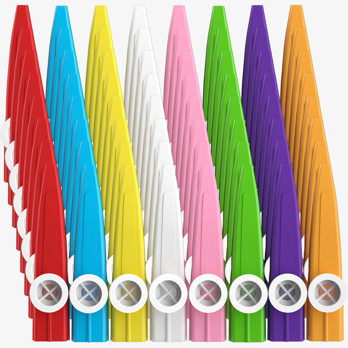 Cheelyvin.H 64-color kazoo set for kids, ideal for colorful party favors and classroom use
