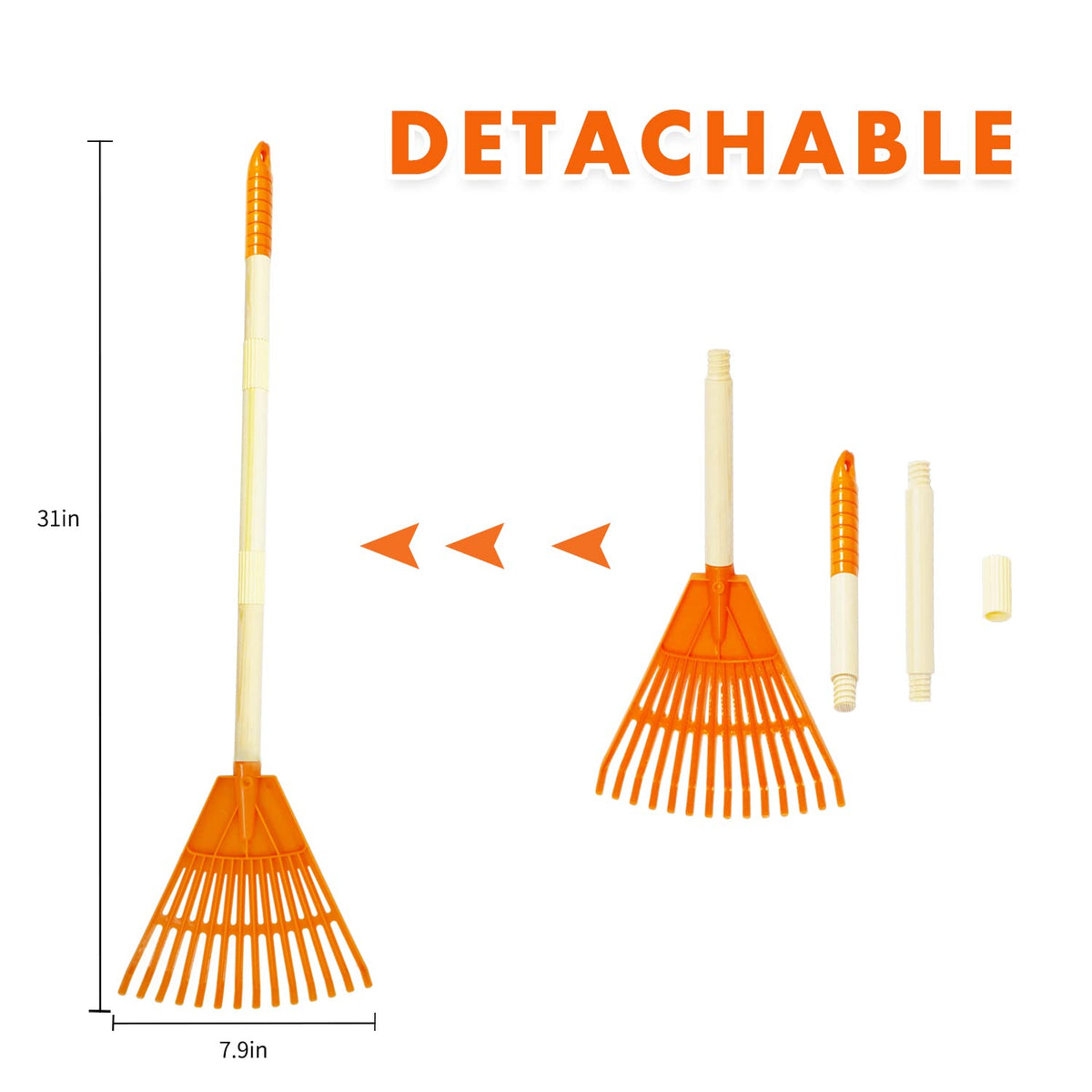 CheerBank kid rakes with durable materials ideal for outdoor yard cleaning
