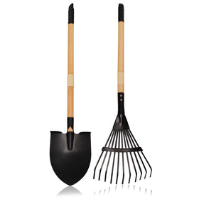 CHEERBANK kids rake with wooden handle for outdoor learning and play