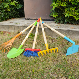 CHEERBANK Kids Garden Tools in action during outdoor garden play