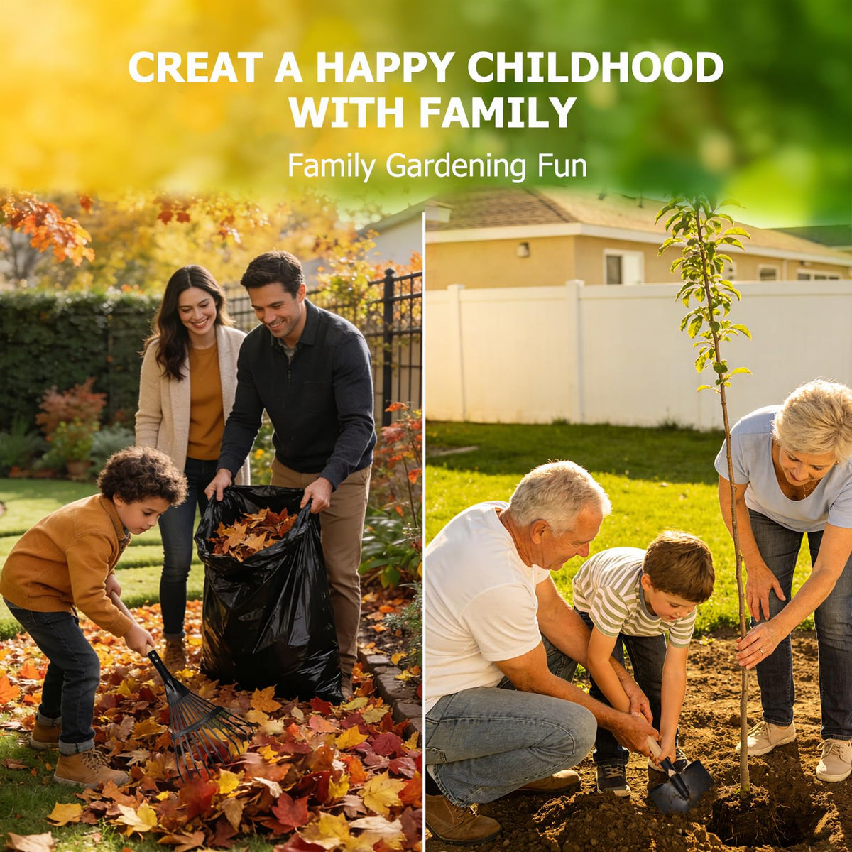 CHEERBANK packaging shows age-appropriate gardening set and safety tips