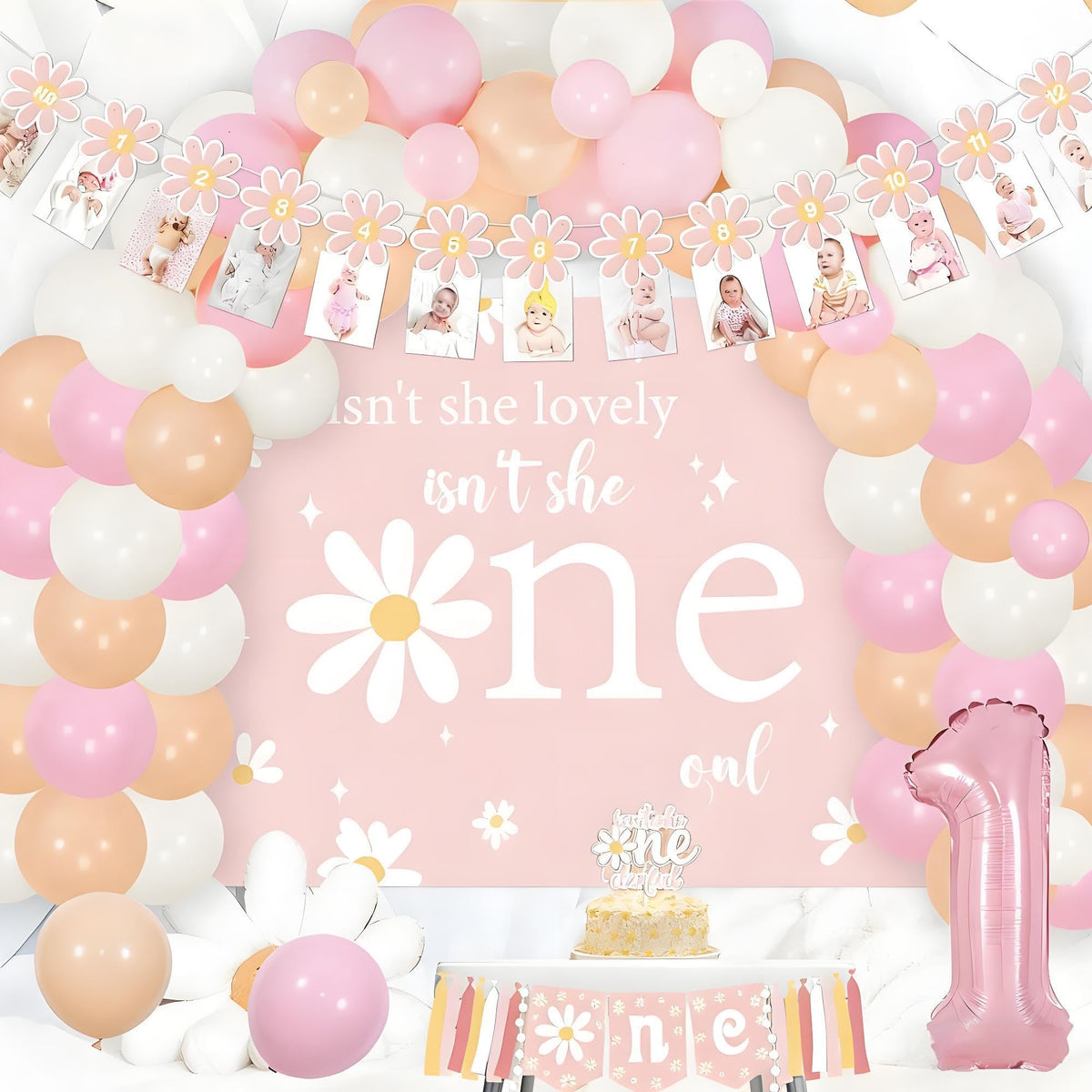 Cheereveal daisy cake topper adds a cute touch to birthday desserts.