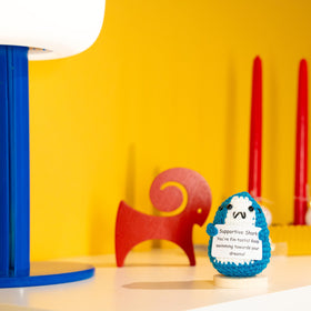 Cheerspace Serene Sloth on stand adds calm desk ambience
