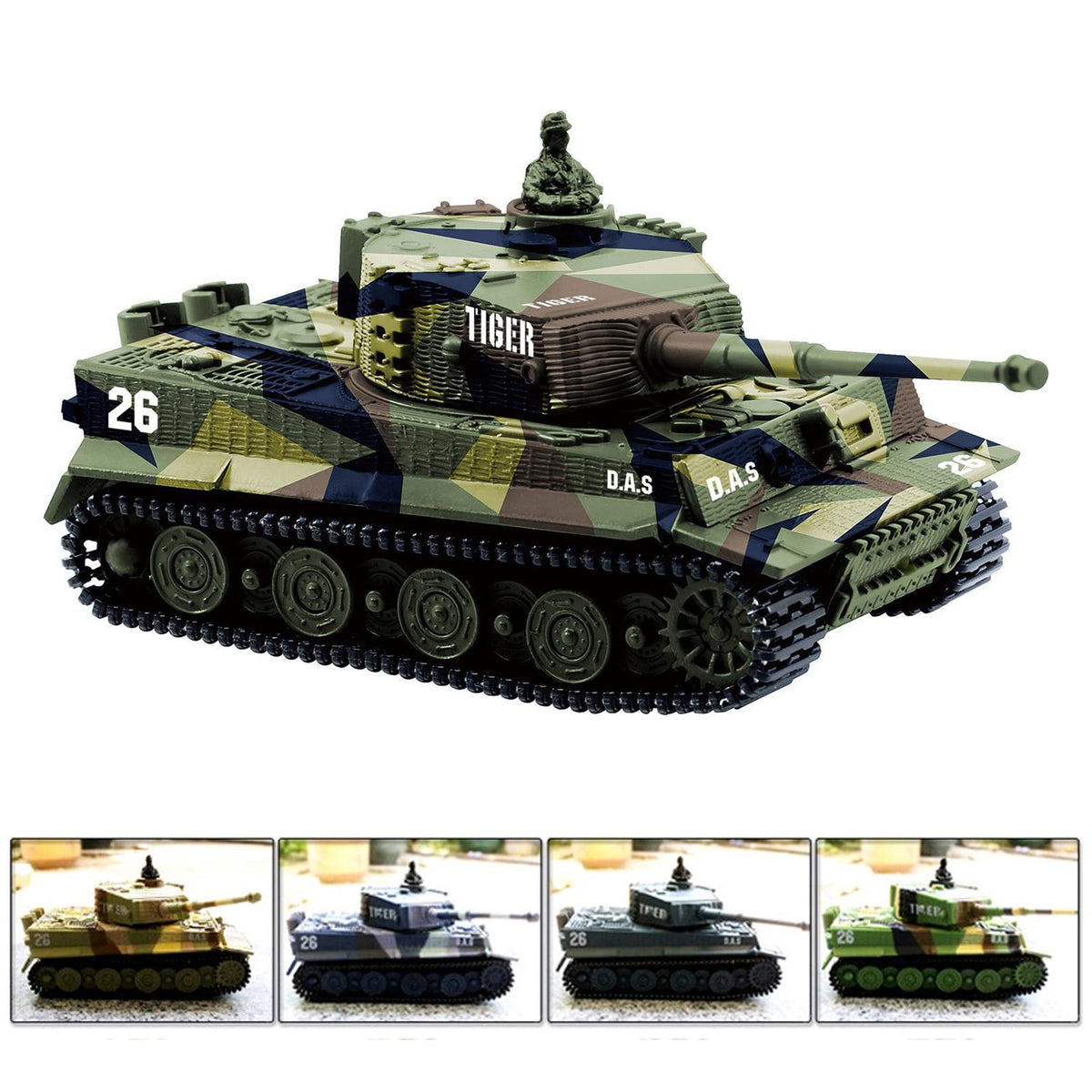 Cheerwing Tiger I Panzer tank 360 turret enables immersive play