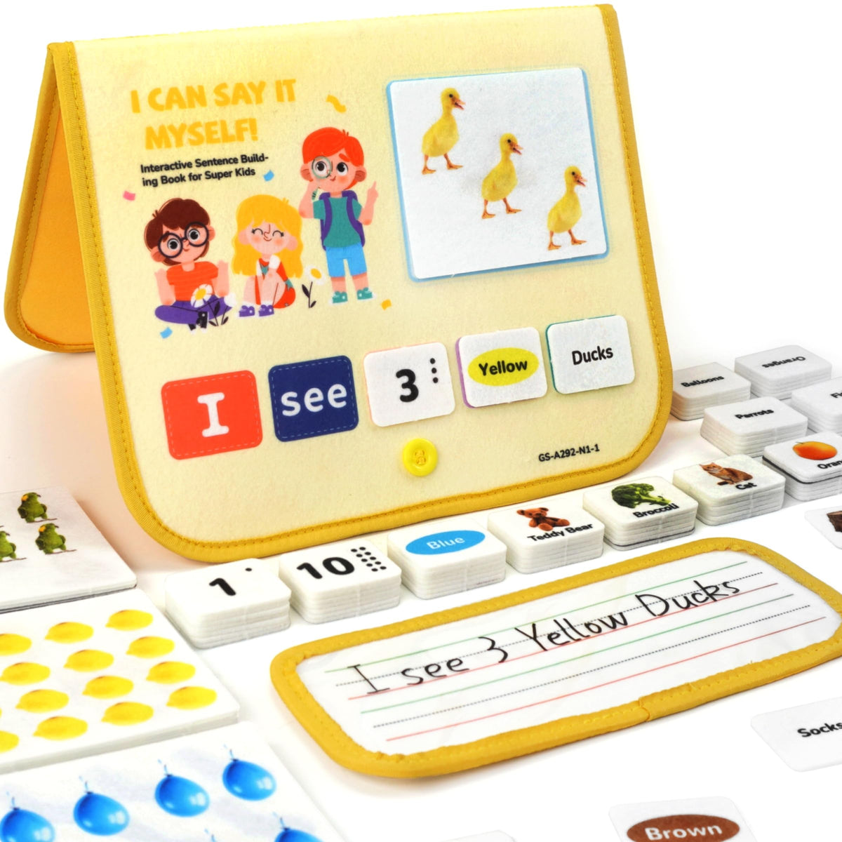 CHEFAN 114pcs sentence-building kit for kids with hands-on learning