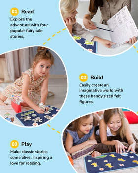 CHEFAN Baby Shark felt set supports storytelling and color recognition.