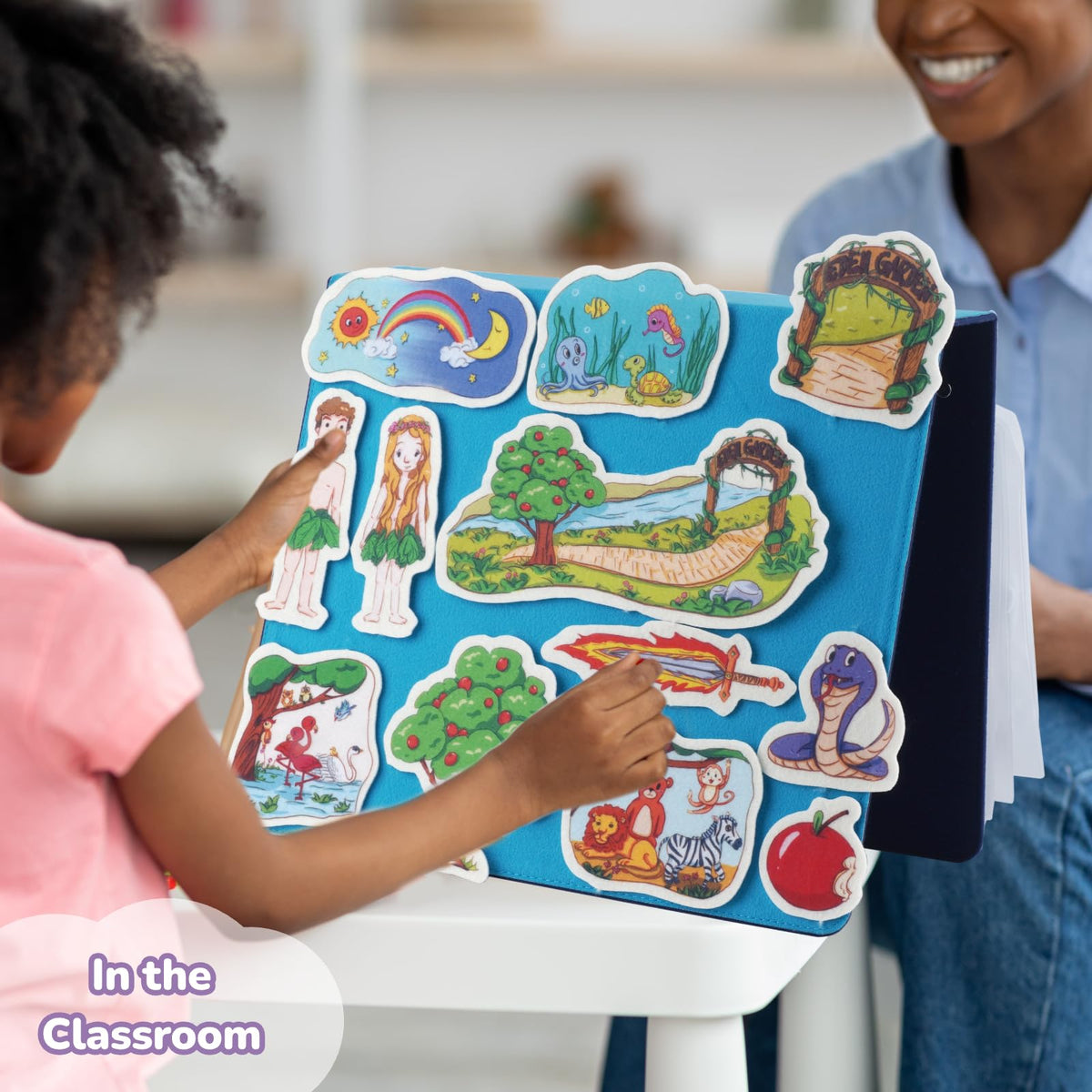 CHEFAN Adam and Eve felt figures support curious early learners.