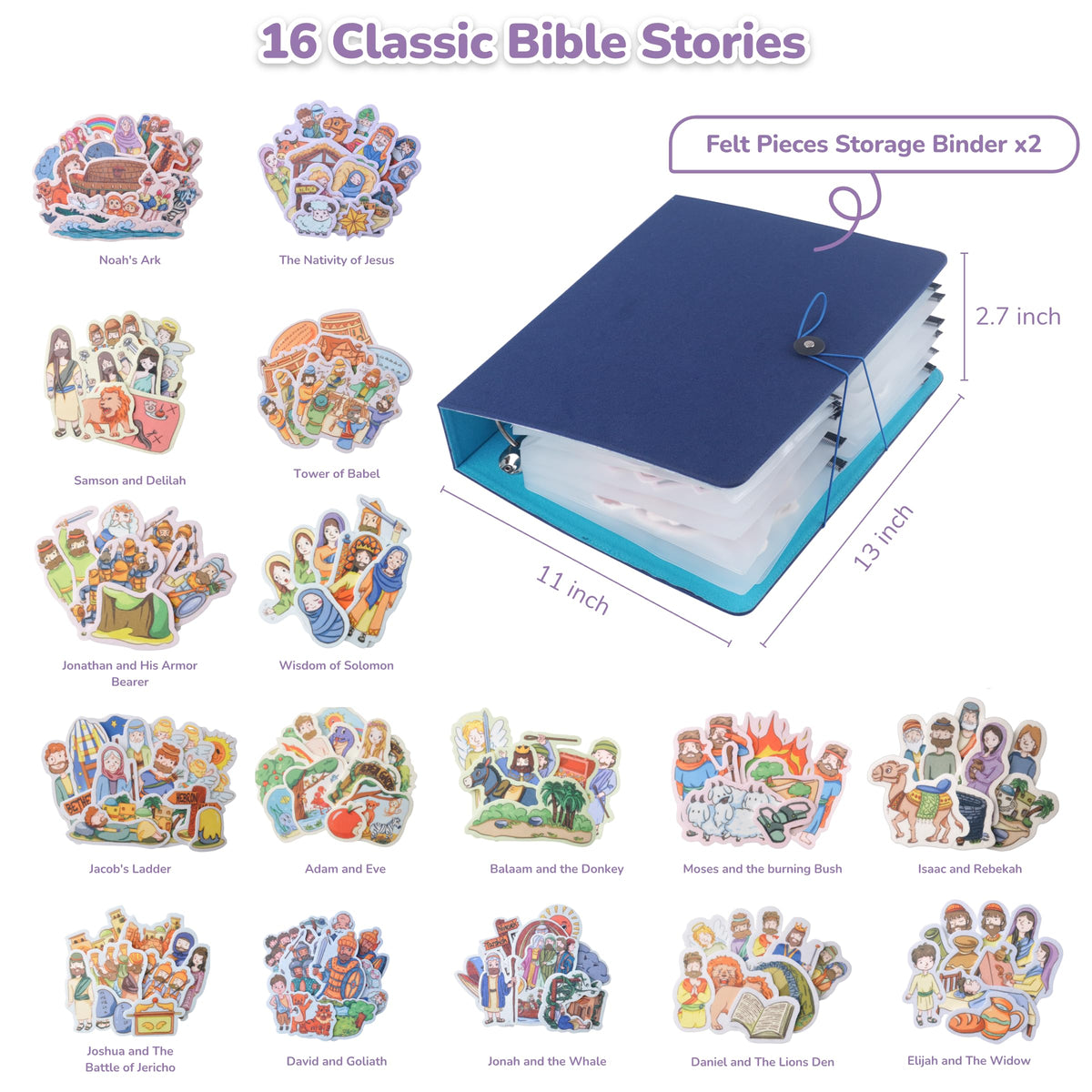 CHEFAN Nativity felt pieces on a reversible board for festive classroom lessons.