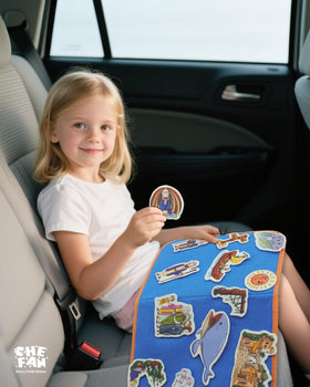 CHEFAN 4-pack felt board set with precut figures for versatile lessons.
