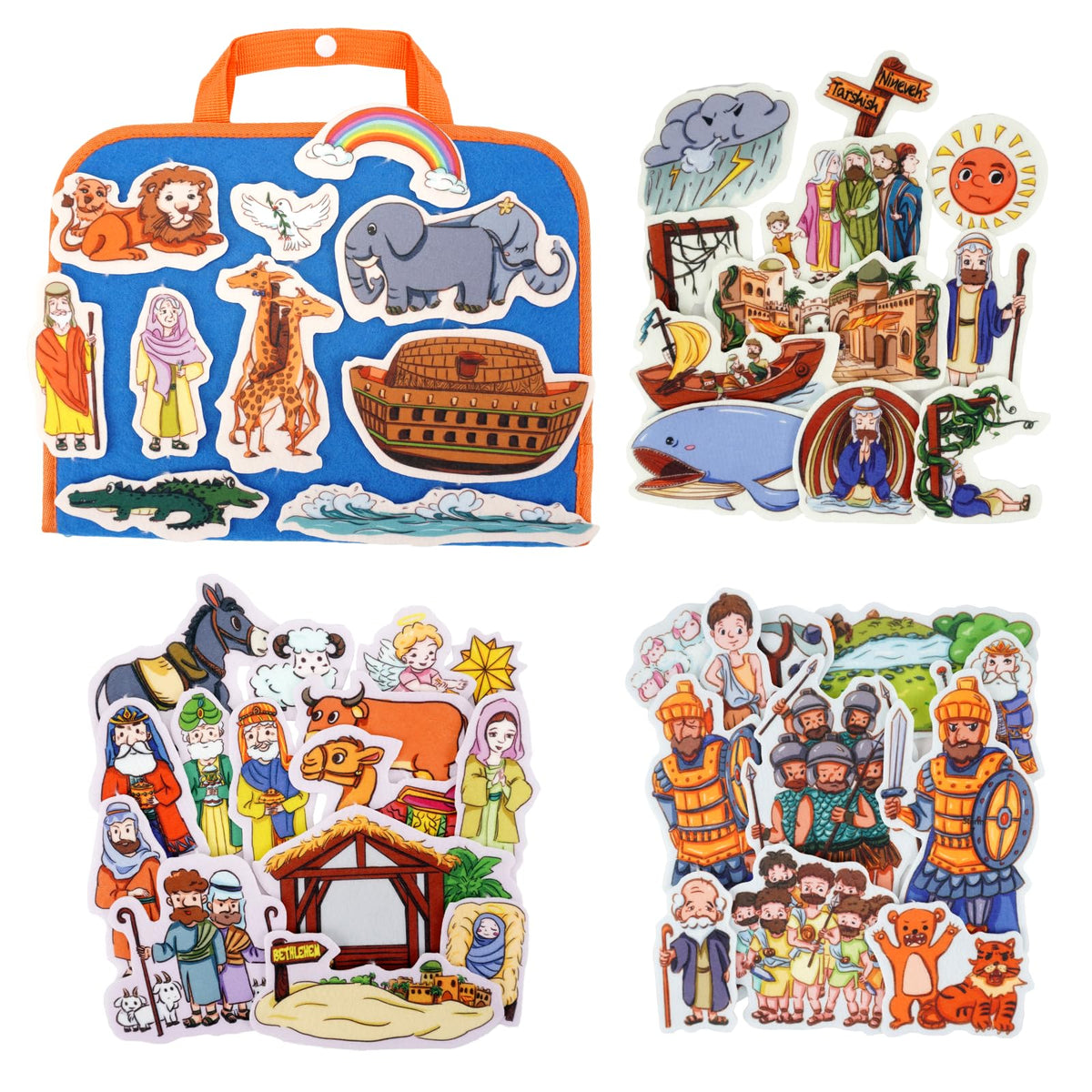 CHEFAN Noah's Ark felt pieces for interactive storytelling and hands-on learning.